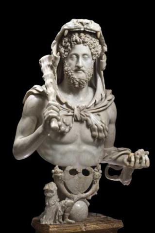 Busto di Commodo come Ercole, 192 d.C. - Musei Capitolini, Palazzo dei Conservatori Roma,  Italia © Foto di Zeno Colantoni
