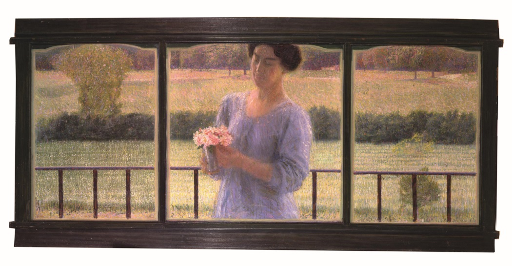 Giacomo Balla,  Maggio,  1906 circa, Trittico, olio su tela, cm. 73 x 187 Roma, Palazzo della Consulta al Quirinale, Corte Costituzionale [Inv. 00400]