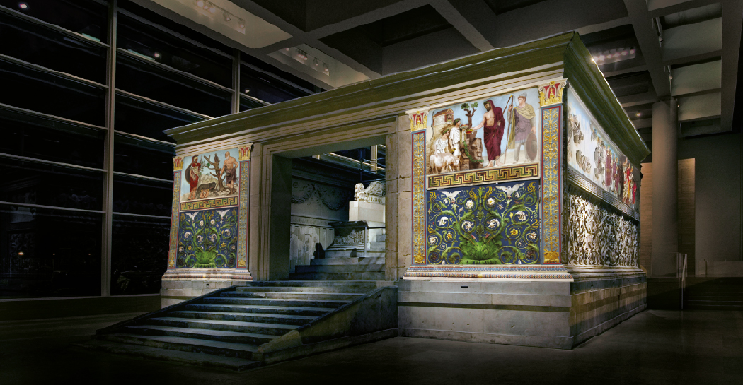 videomaping su l'Ara Pacis