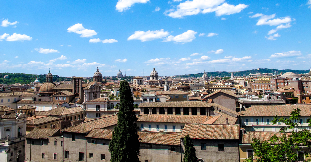 Il panorama dalla terrazza di Palazzo Caffarelli