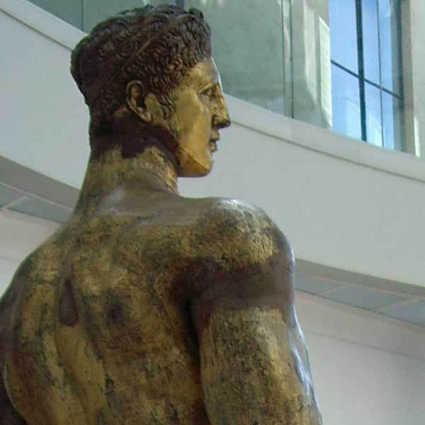 Statua di Ercole in bronzo dorato nell’Esedra di Marco Aurelio