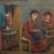 K. Castellucci. Le sorelle, 1945 c., olio su tela, cm. 89x110