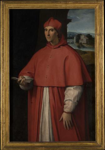 Raffaello Sanzio (Urbino, 1483 - Roma, 1520) Ritratto del Cardinale Alessandro Farnese, futuro Papa Paolo III 1509-1511