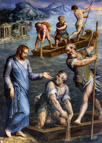 Giorgio Vasari Chiamata di san Pietro 1551 olio su tavola