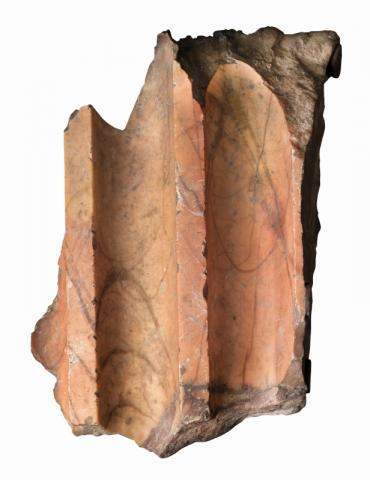 Giallo antico focato, Tunisia, frammento di colonna scanalata 