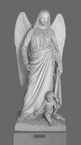 Pietro Tenerani, L'Angelo Custode, scultura in gesso, MR 43128, Museo di Roma