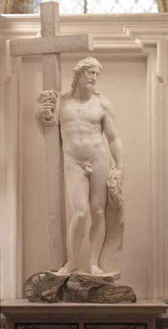 "Sez. IV - La battaglia, vincitori e vinti" Michelangelo (opera non finita, completata da ignoto scultore de l sec. XVII): Cristo Redentore (Cristo Giustiniani)